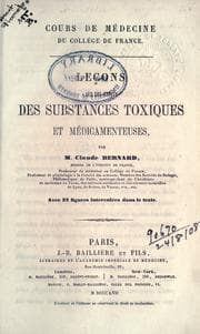 Tapa de Leçons sur les effets des substances toxiques et medicamenteuses