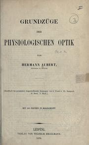 Tapa de Grundzüge der physiologischen Optik