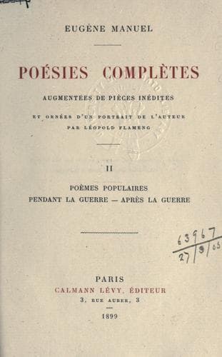 Tapa de Poésies complètes
