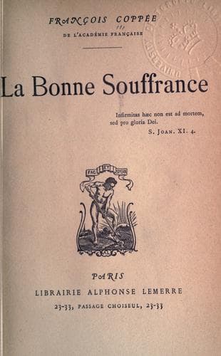 Tapa de La bonne souffrance