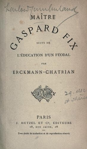 Tapa de Maître Gaspard Fix
