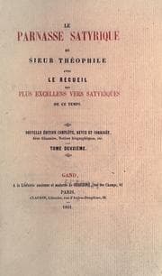 Tapa de Le parnasse satyrique du sieur Théophile, avec le recueil des plus excellens vers satyrique de ce temps