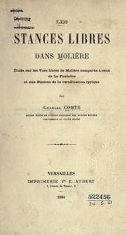 Tapa de Les stances libres dans Molière