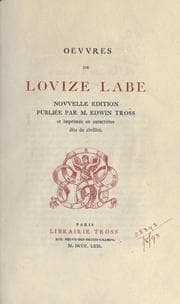 Tapa de Oeuvres de Lovize Labe
