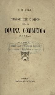 Tapa de Commento edito e inedito sopra la Divina Commedia