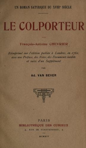 Tapa de Le colporteur