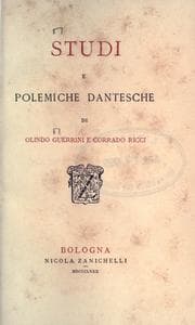 Tapa de Studi e polemiche dantesche