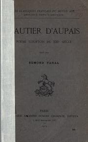 Tapa de Gautier d'Aupais, poème courtois du 13e siècle