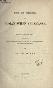Tapa de Über den Ursprung der romanischen Vermasse