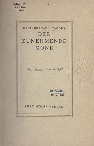 Tapa de Der zunehmende Mond.