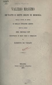 Tapa de De fatti e detti degni di memoria della città di Roma e delle stranie genti