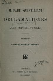 Tapa de Declamationes quae supersunt CXLV