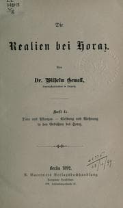 Tapa de Die Realien bei Horaz