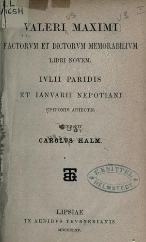 Tapa de Factorum et dictorum memorabilium libri novem
