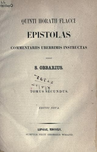 Tapa de Epistolae