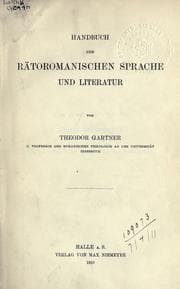 Tapa de Handbuch der rätoromanischen Sprache und Literatur