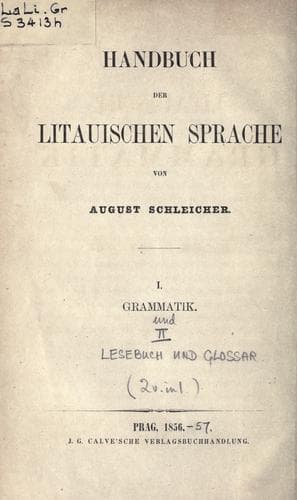 Tapa de Handbuch der litauischen Sprache