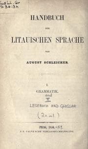 Tapa de Handbuch der litauischen Sprache