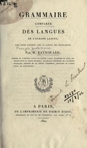 Tapa de Grammaire comparée des langues de l'Europe latine dans leurs rapports avec la langue des troubadours