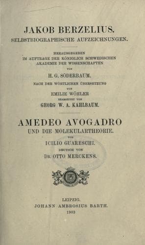 Tapa de Jakob Berzelius