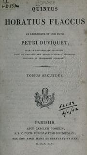 Tapa de Quintus Horatius Flaccus
