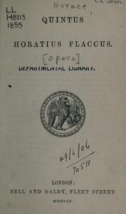 Tapa de [Dionysii Lambini...in Q. Horatium Flaccum ex fide atque auctoritate complurium librorum manuscriptum à se emendatum]