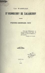Tapa de La famille d'Irumberry de Salaberry