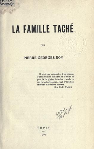 Tapa de La famille Taché