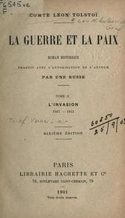 Tapa de La guerre et la paix, roman historique
