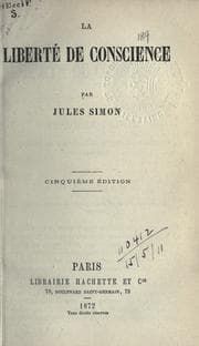 Tapa de La liberté de conscience