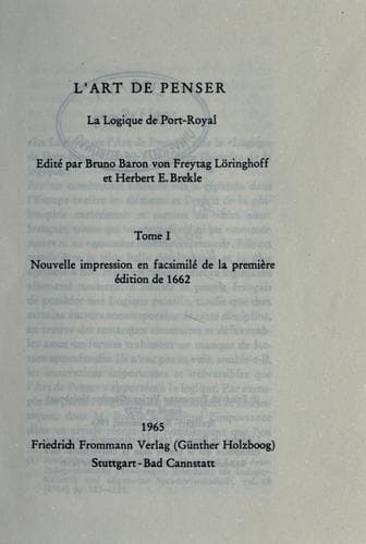 Tapa de L' art de penser