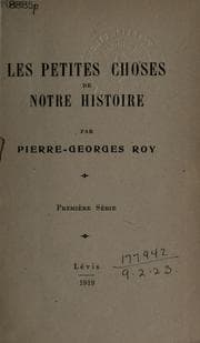 Tapa de Les petites choses de notre histoire