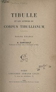 Tapa de Tibulle et les auteurs du Corpus Tibullianum