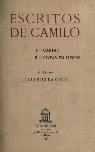 Tapa de Escritos de Camilo