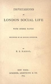 Tapa de Impressions of London social life