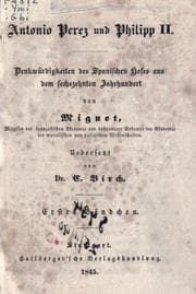 Tapa de Antonio Perez und Philipp II
