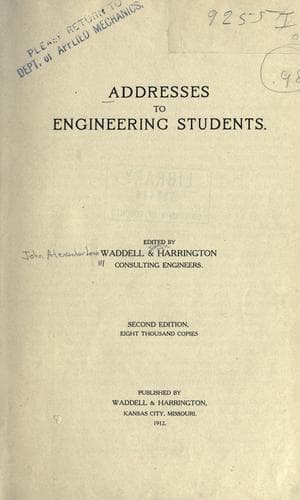 Tapa de Addresses to engineering students.