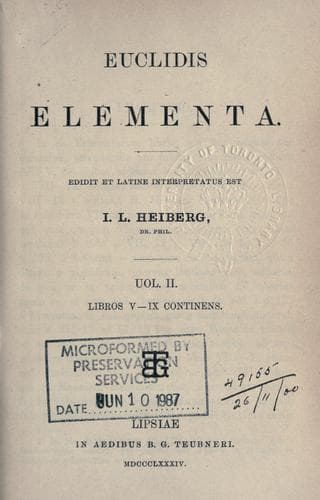Tapa de Euclidis opera omnia