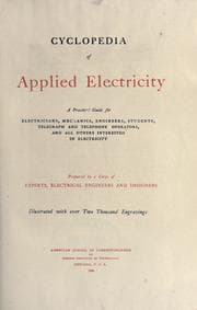 Tapa de Cyclopedia of applied electricity
