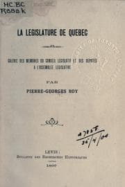 Tapa de La Législature de Québec