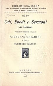 Tapa de Odi, epodi e sermoni