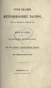 Tapa de Meteorologiske dagbog, holdt paa Uraniborg for aarene 1582-1597