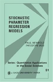 Tapa de Stochastic parameter regression models