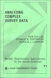 Tapa de Analyzing complex survey data