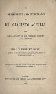 Tapa de The imprisonment and deliverance of Dr. Giacinto Achilli
