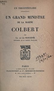Tapa de Un grand ministre de la marine, Colbert