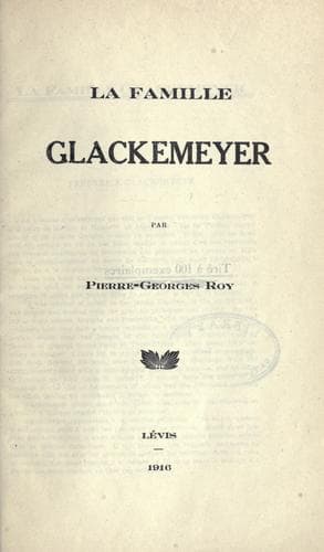 Tapa de La famille Glackemeyer