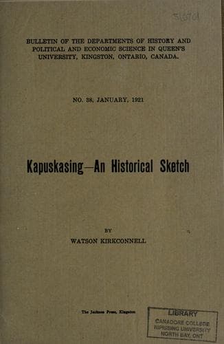 Tapa de Kapuskasing, an historical sketch