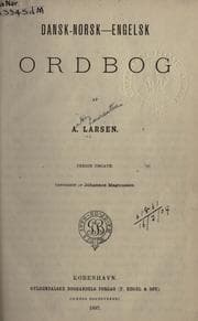 Tapa de Dansk-norsk-engelsk ordbog