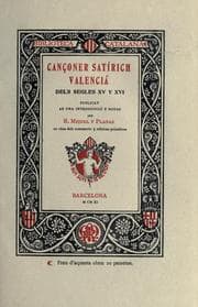 Tapa de Cançoner satírich valenciá dels segles 15 y 16